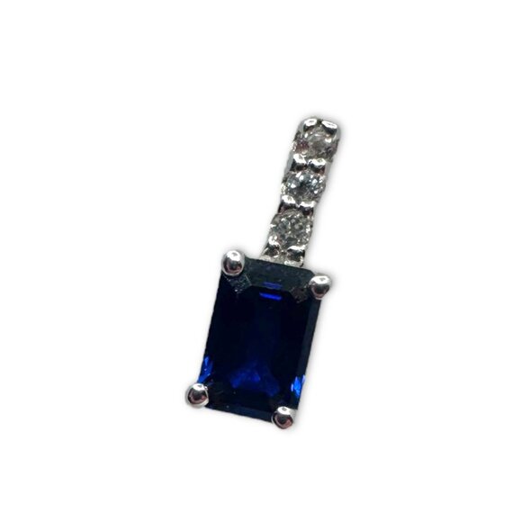 Vera Wang Love Sterling Silver Sapphire & White Sapphire Earrings - Picture 3 of 8